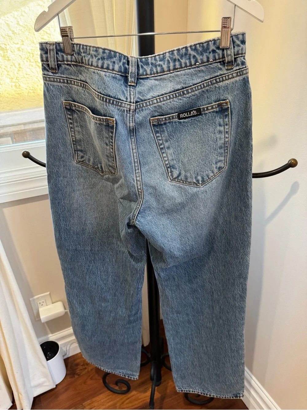 ROLLA'S Women's G’Day Mate Light Blue Boot Cut Jeans Size 28 10 Super Loose